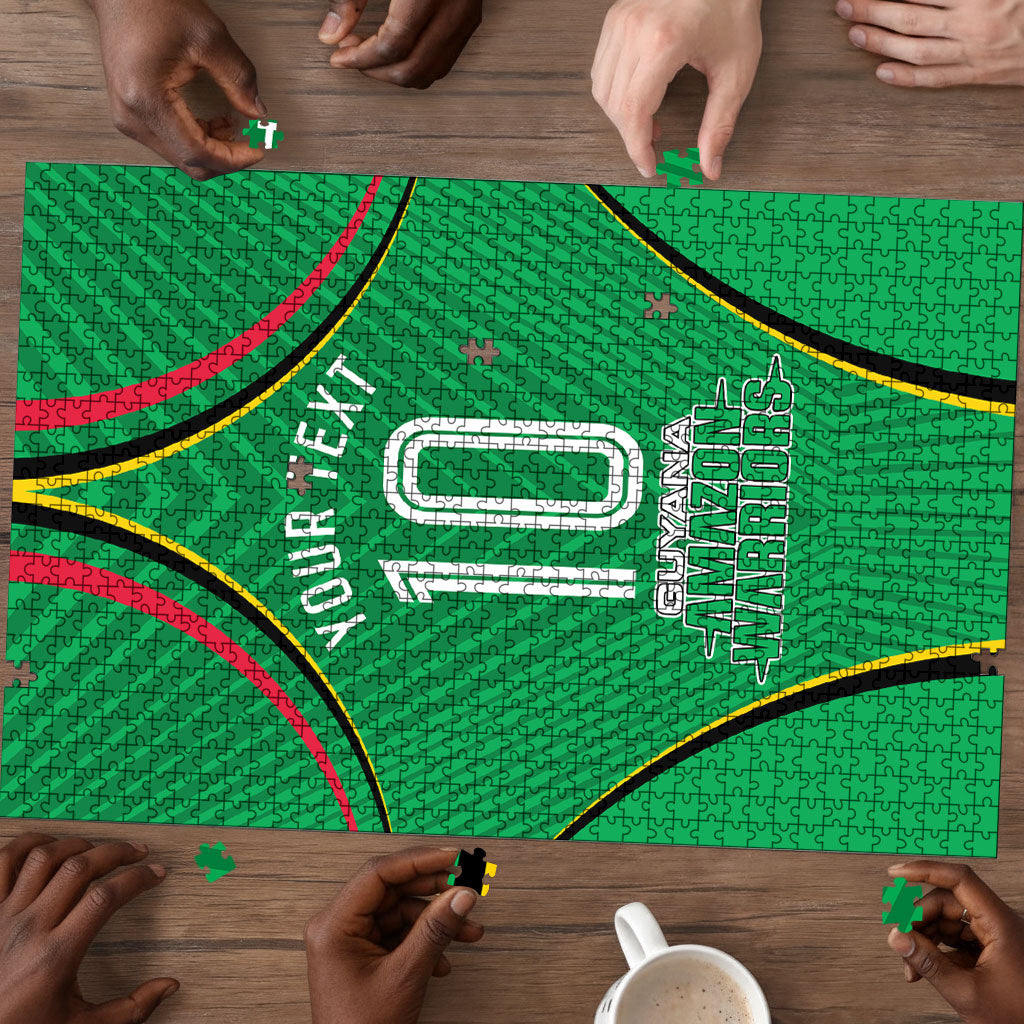 Personalized Guyana Cricket Amazon Warriors Puzzle Modern Geometric Sports Fan