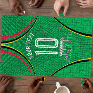 Personalized Guyana Cricket Amazon Warriors Puzzle Modern Geometric Sports Fan
