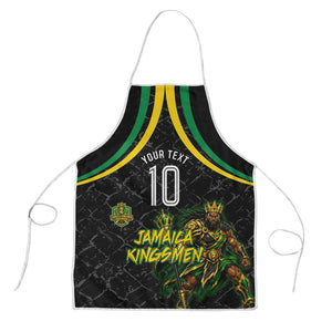 Personalized Jamaica Kingsmen Apron Caribbean Cricket Royal Warrior King Mascot