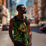 Personalized Jamaica Cricket Lion Mascot Men Tank Top Kingsmen Royal King Batsman Sport