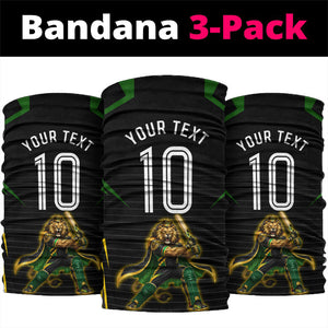 Personalized Jamaica Cricket Lion Mascot Neck Gaiter Kingsmen Royal King Batsman Sport