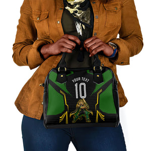 Personalized Jamaica Cricket Lion Mascot Shoulder Handbag Kingsmen Royal King Batsman Sport