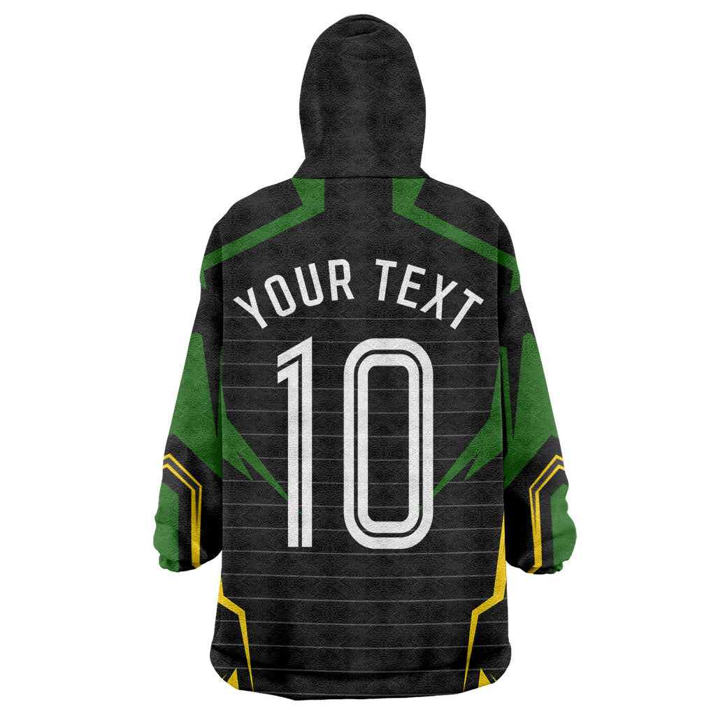 Personalized Jamaica Cricket Lion Mascot Wearable Blanket Hoodie Kingsmen Royal King Batsman Sport