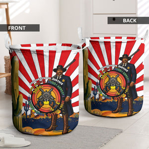 Bass Reeves Laundry Basket Vintage African American Black Cowboy Western History