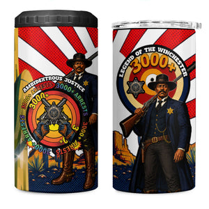 Bass Reeves 4 in 1 Can Cooler Tumbler Vintage African American Black Cowboy Western History