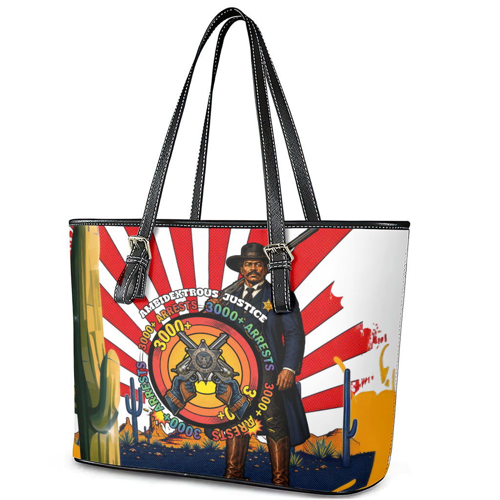 Bass Reeves Leather Tote Bag Vintage African American Black Cowboy Western History