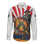 Bass Reeves Long Sleeve Button Shirt Vintage African American Black Cowboy Western History