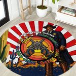 Bass Reeves Round Carpet Vintage African American Black Cowboy Western History