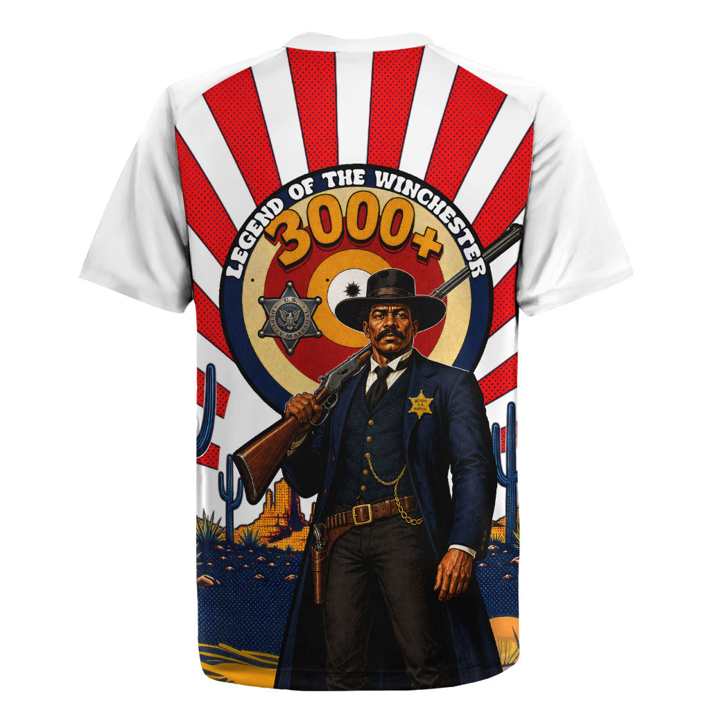 Bass Reeves Rugby Jersey Vintage African American Black Cowboy Western History