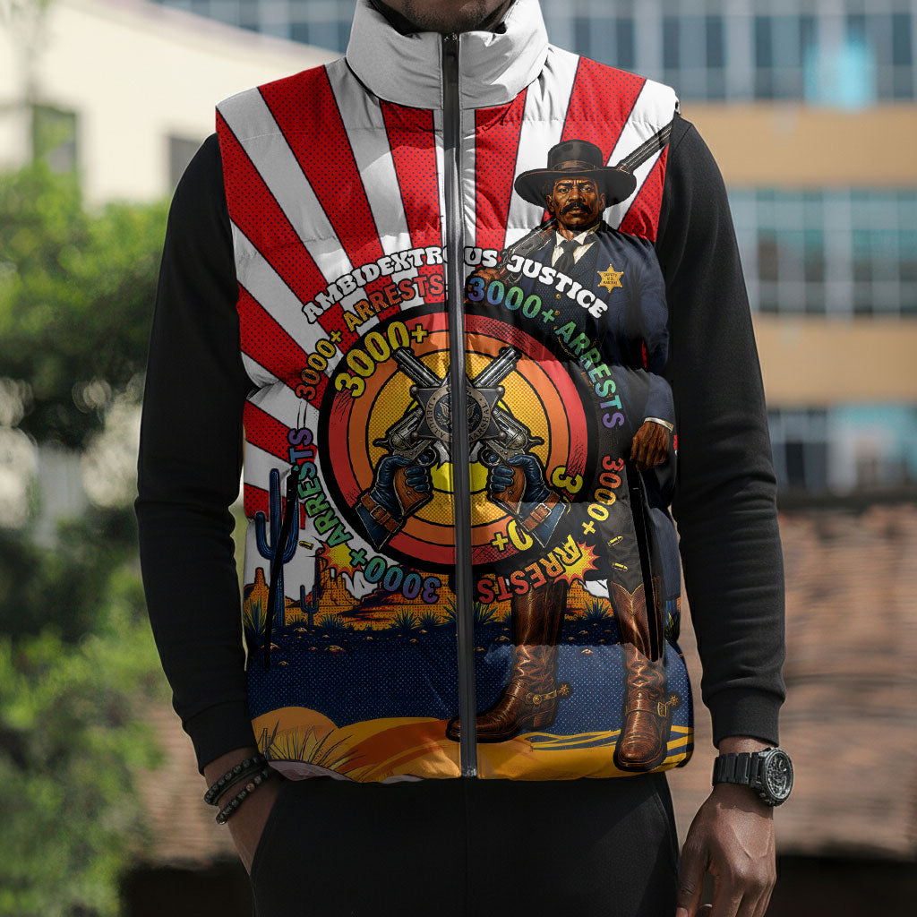 Bass Reeves Sleeveless Puffer Jacket Vintage African American Black Cowboy Western History