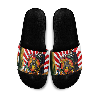 Bass Reeves Slide Sandals Vintage African American Black Cowboy Western History