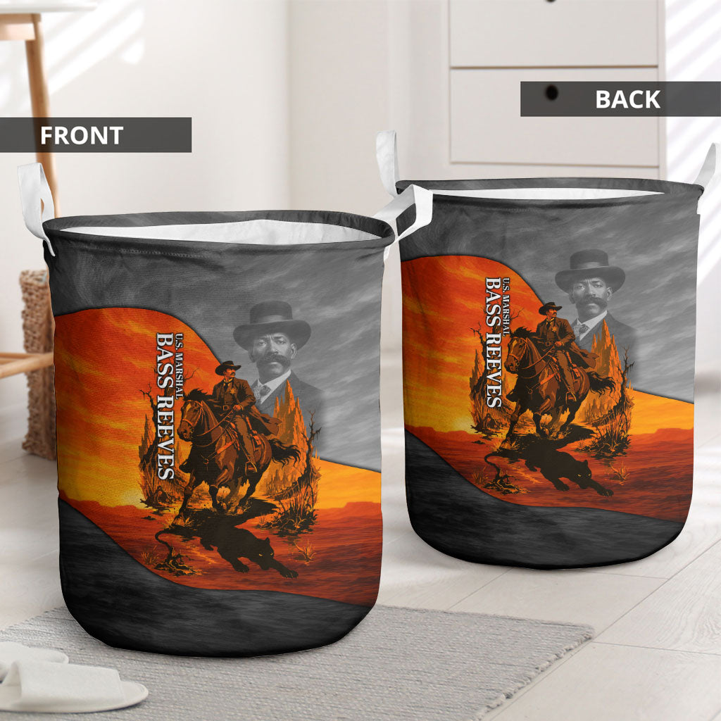 Bass Reeves Laundry Basket Vintage Black Cowboy Old West Lawman