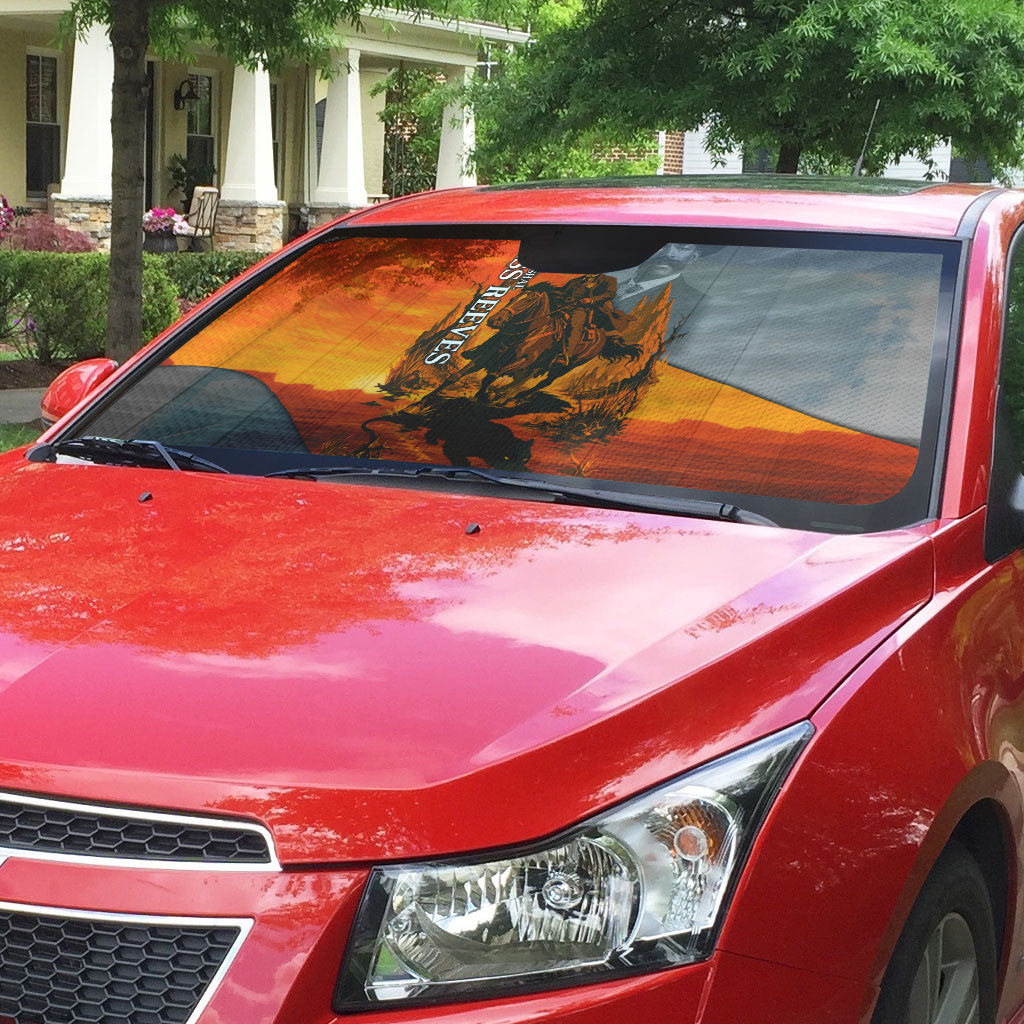Bass Reeves Auto Sun Shade Vintage Black Cowboy Old West Lawman