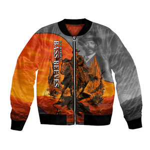 Bass Reeves Bomber Jacket Vintage Black Cowboy Old West Lawman