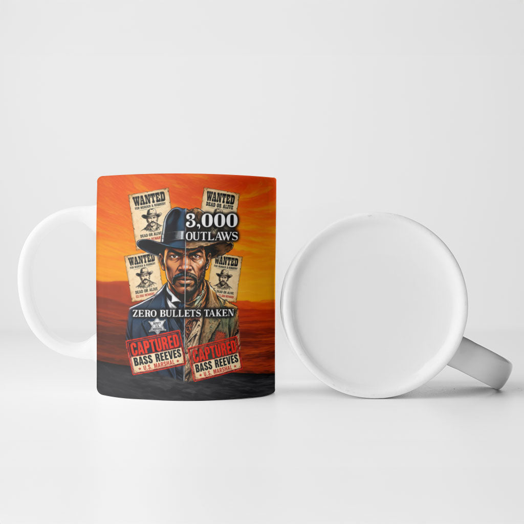 Bass Reeves Ceramic Mug Vintage Black Cowboy Old West Lawman