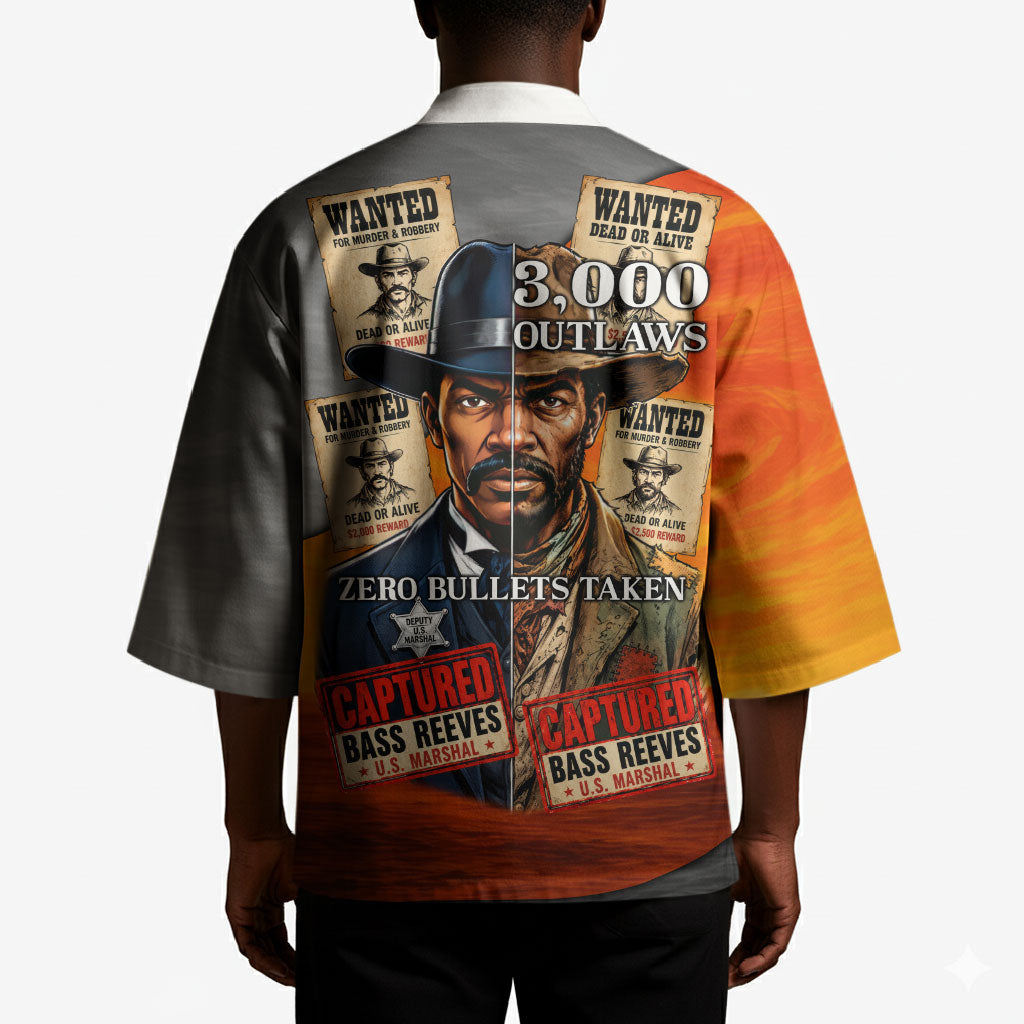 Bass Reeves Kimono Vintage Black Cowboy Old West Lawman