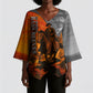 Bass Reeves Kimono Sleeve Blouse Vintage Black Cowboy Old West Lawman
