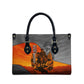 Bass Reeves Leather Bag Vintage Black Cowboy Old West Lawman