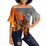 Bass Reeves Off Shoulder Wrap Waist Top Vintage Black Cowboy Old West Lawman