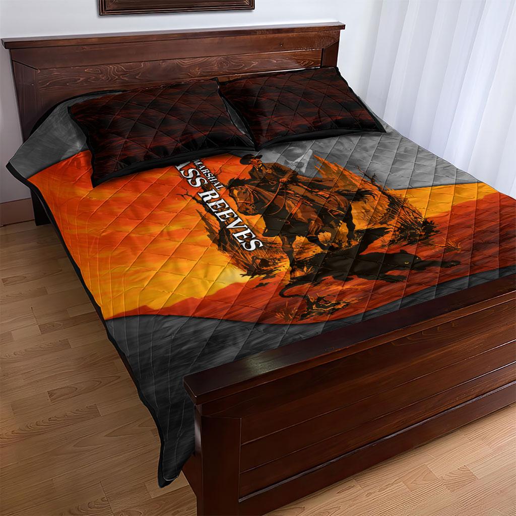 Bass Reeves Quilt Bed Set Vintage Black Cowboy Old West Lawman