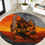Bass Reeves Round Carpet Vintage Black Cowboy Old West Lawman