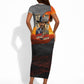 Bass Reeves Short Sleeve Bodycon Dress Vintage Black Cowboy Old West Lawman