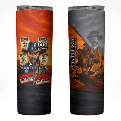 Bass Reeves Skinny Tumbler Vintage Black Cowboy Old West Lawman