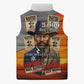 Bass Reeves Sleeveless Puffer Jacket Vintage Black Cowboy Old West Lawman