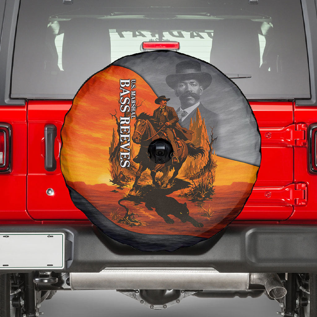 Bass Reeves Spare Tire Cover Vintage Black Cowboy Old West Lawman