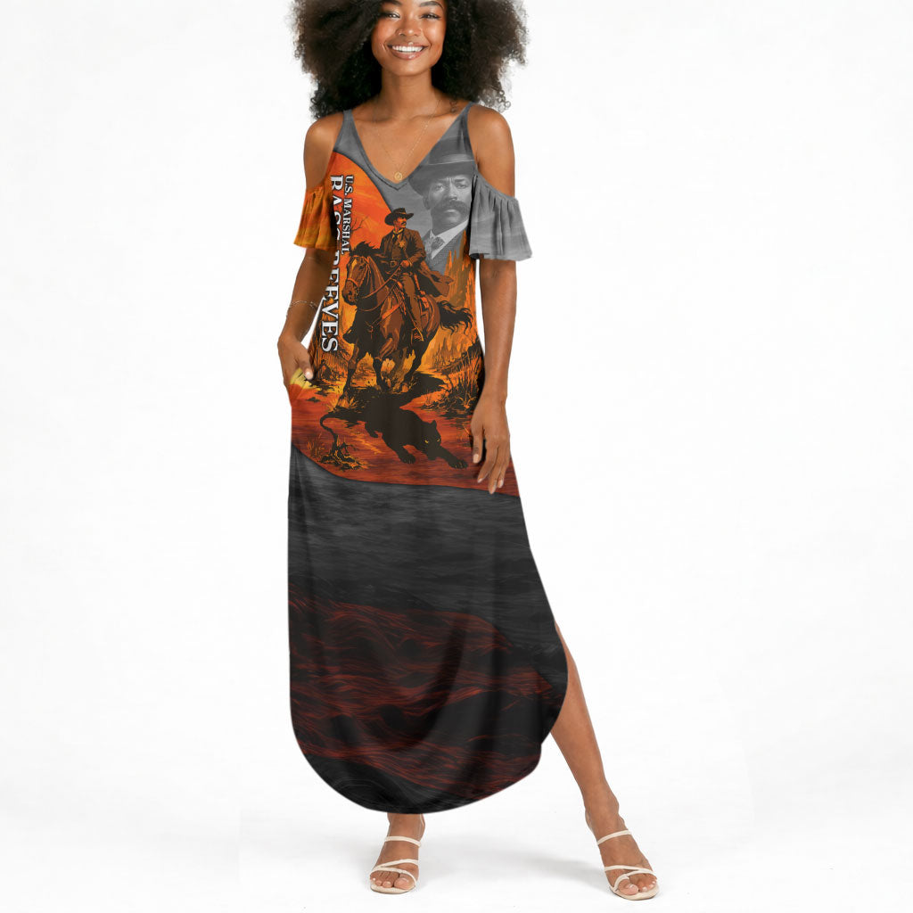 Bass Reeves Summer Maxi Dress Vintage Black Cowboy Old West Lawman