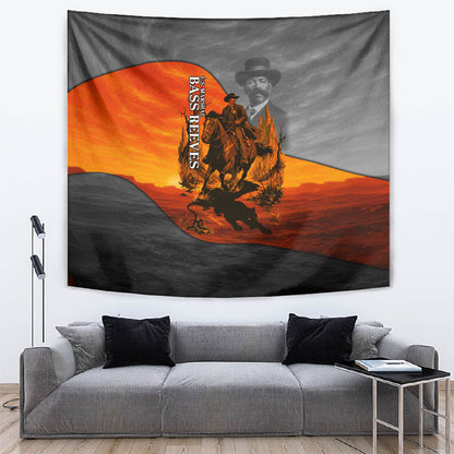 Bass Reeves Tapestry Vintage Black Cowboy Old West Lawman