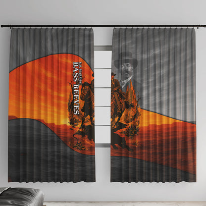 Bass Reeves Window Curtain Vintage Black Cowboy Old West Lawman