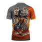 Bass Reeves Zipper Polo Shirt Vintage Black Cowboy Old West Lawman