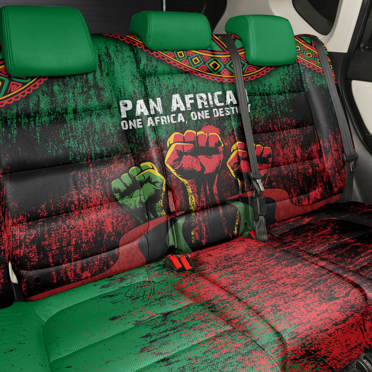 Pan African One Africa One Destiny Raised Fists Map Back Car Seat Cover African Vintage Grunge Heritage Unity