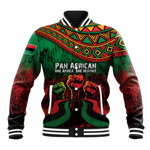 Pan African One Africa One Destiny Raised Fists Map Baseball Jacket African Vintage Grunge Heritage Unity
