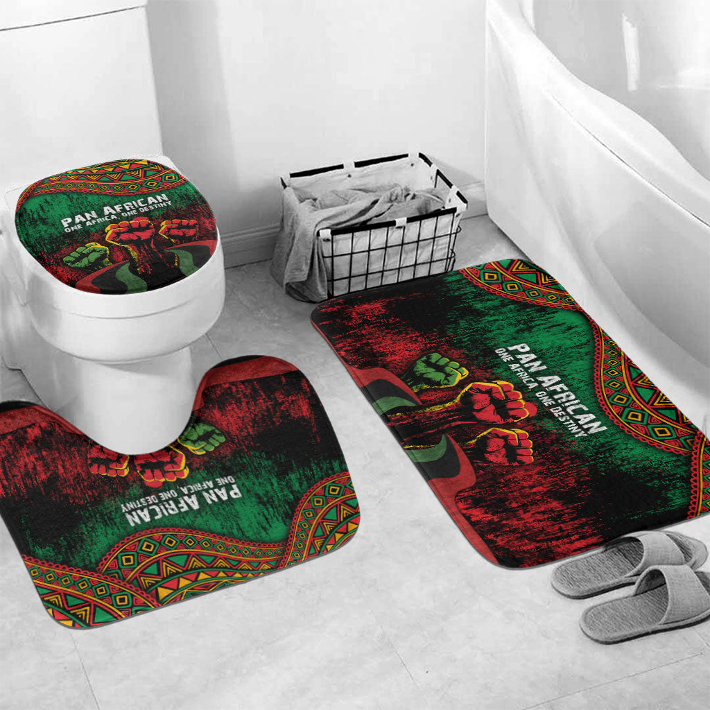 Pan African One Africa One Destiny Raised Fists Map Bathroom Set African Vintage Grunge Heritage Unity