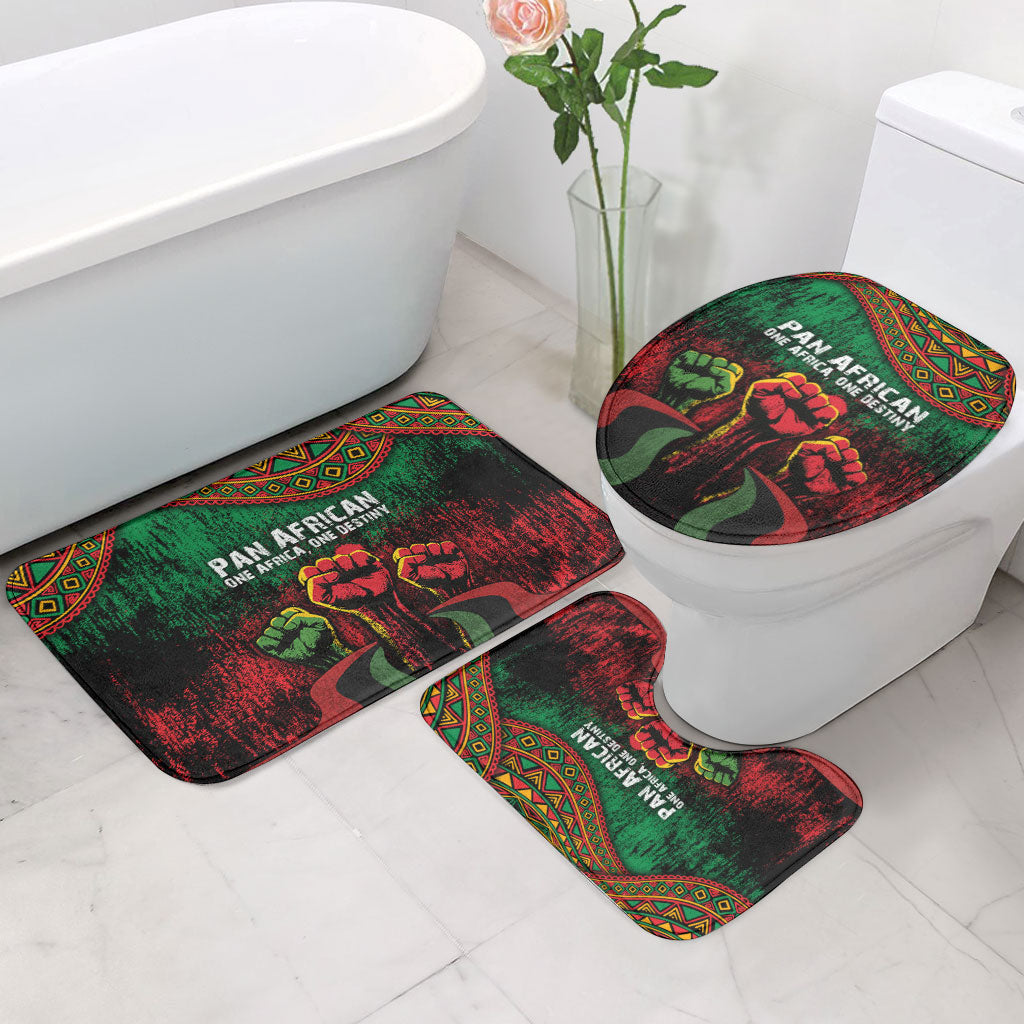 Pan African One Africa One Destiny Raised Fists Map Bathroom Set African Vintage Grunge Heritage Unity