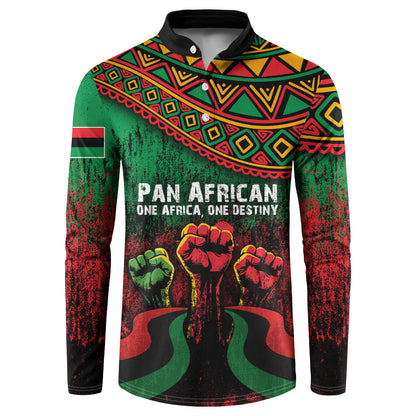 Pan African One Africa One Destiny Raised Fists Map Button Sweatshirt African Vintage Grunge Heritage Unity