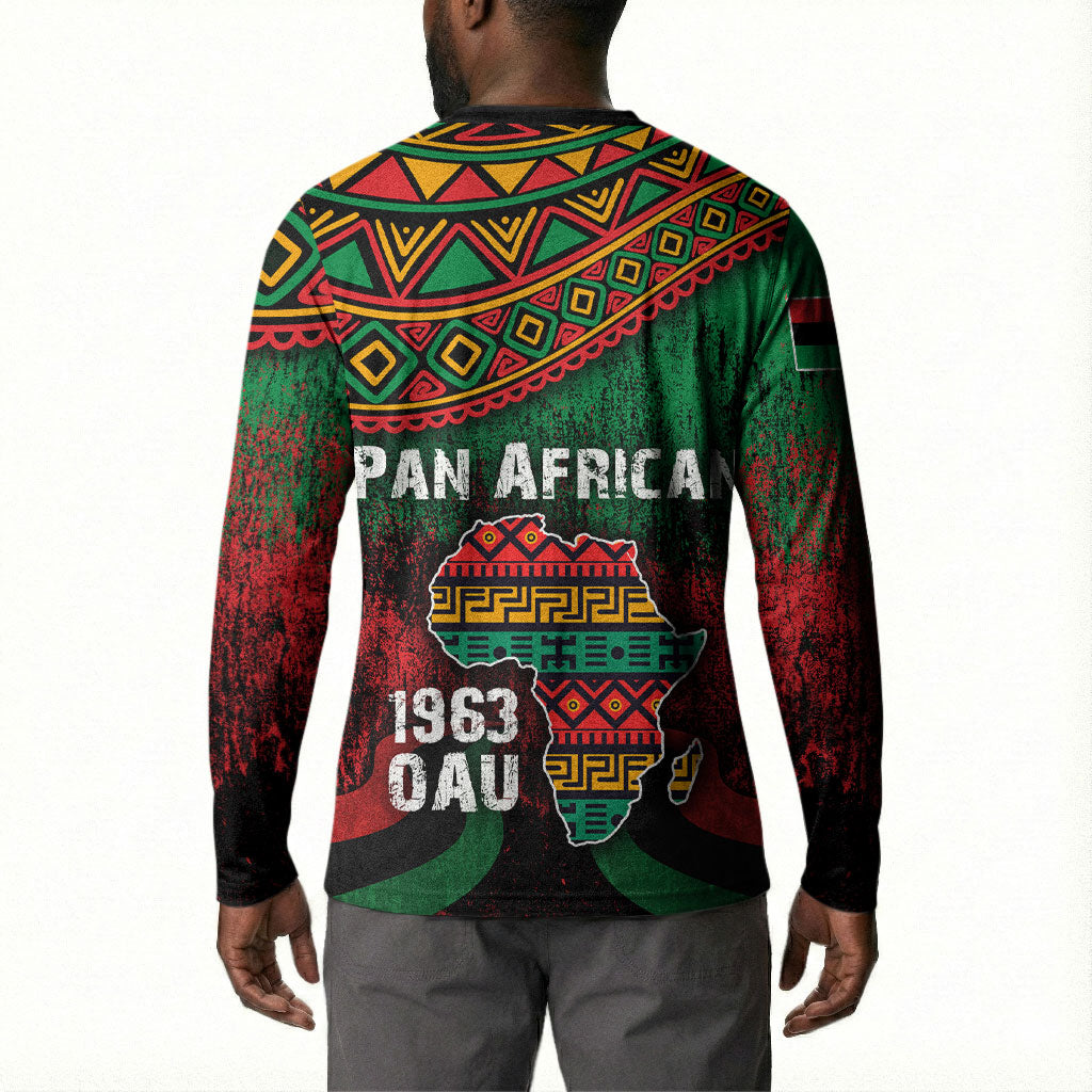 Pan African One Africa One Destiny Raised Fists Map Button Sweatshirt African Vintage Grunge Heritage Unity