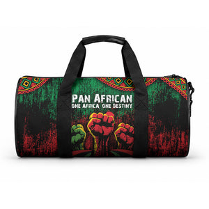 Pan African One Africa One Destiny Raised Fists Map Duffle Bag African Vintage Grunge Heritage Unity