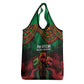 Pan African One Africa One Destiny Raised Fists Map Grocery Bag African Vintage Grunge Heritage Unity