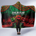 Pan African One Africa One Destiny Raised Fists Map Hooded Blanket African Vintage Grunge Heritage Unity