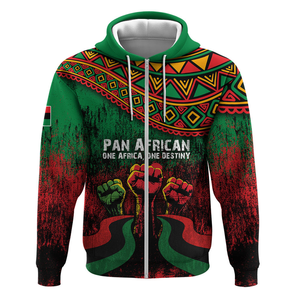 Pan African One Africa One Destiny Raised Fists Map Hoodie African Vintage Grunge Heritage Unity