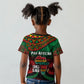 Pan African One Africa One Destiny Raised Fists Map Kid T shirt African Vintage Grunge Heritage Unity