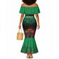Pan African One Africa One Destiny Raised Fists Map Mermaid Dress African Vintage Grunge Heritage Unity