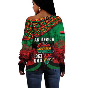 Pan African One Africa One Destiny Raised Fists Map Off Shoulder Sweater African Vintage Grunge Heritage Unity
