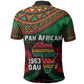 Pan African One Africa One Destiny Raised Fists Map Polo Shirt African Vintage Grunge Heritage Unity