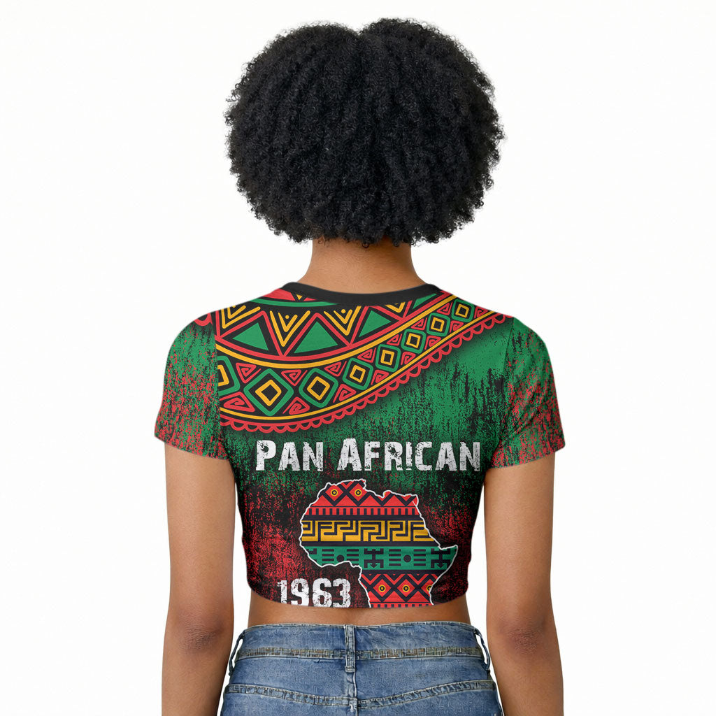 Pan African One Africa One Destiny Raised Fists Map Raglan Cropped T shirt African Vintage Grunge Heritage Unity
