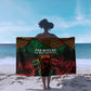 Pan African One Africa One Destiny Raised Fists Map Sarong African Vintage Grunge Heritage Unity