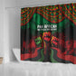 Pan African One Africa One Destiny Raised Fists Map Shower Curtain African Vintage Grunge Heritage Unity